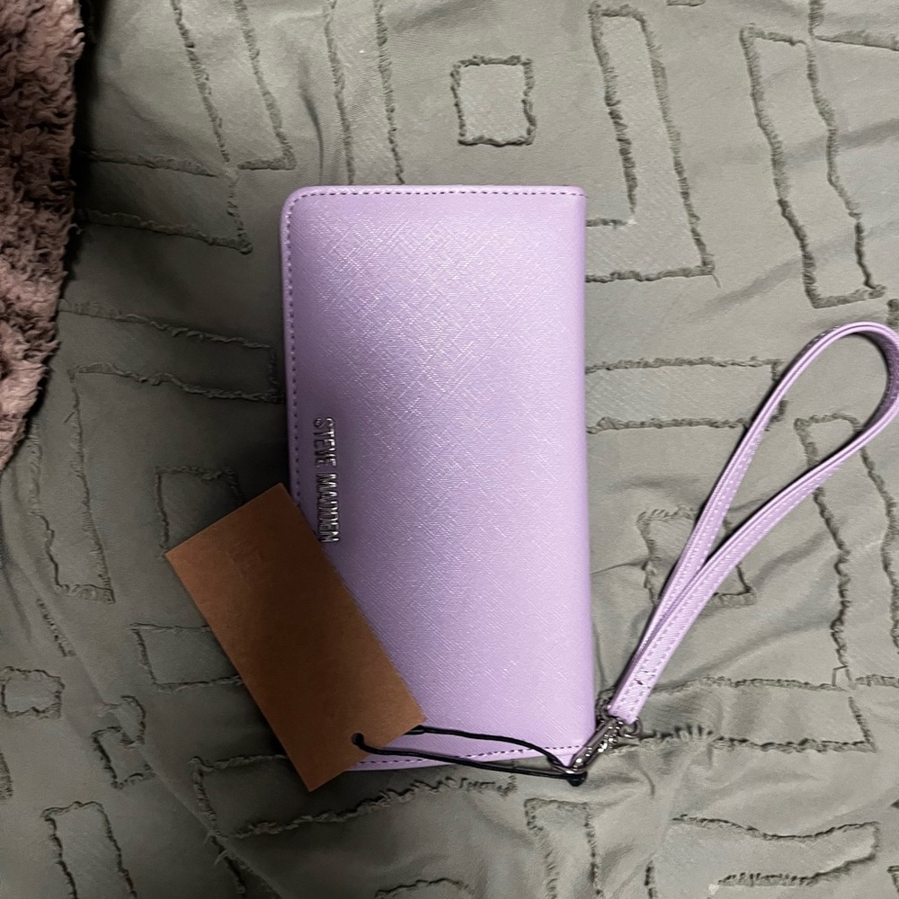 Steve Madden Purple Clutch Wristlet Minimalist Design